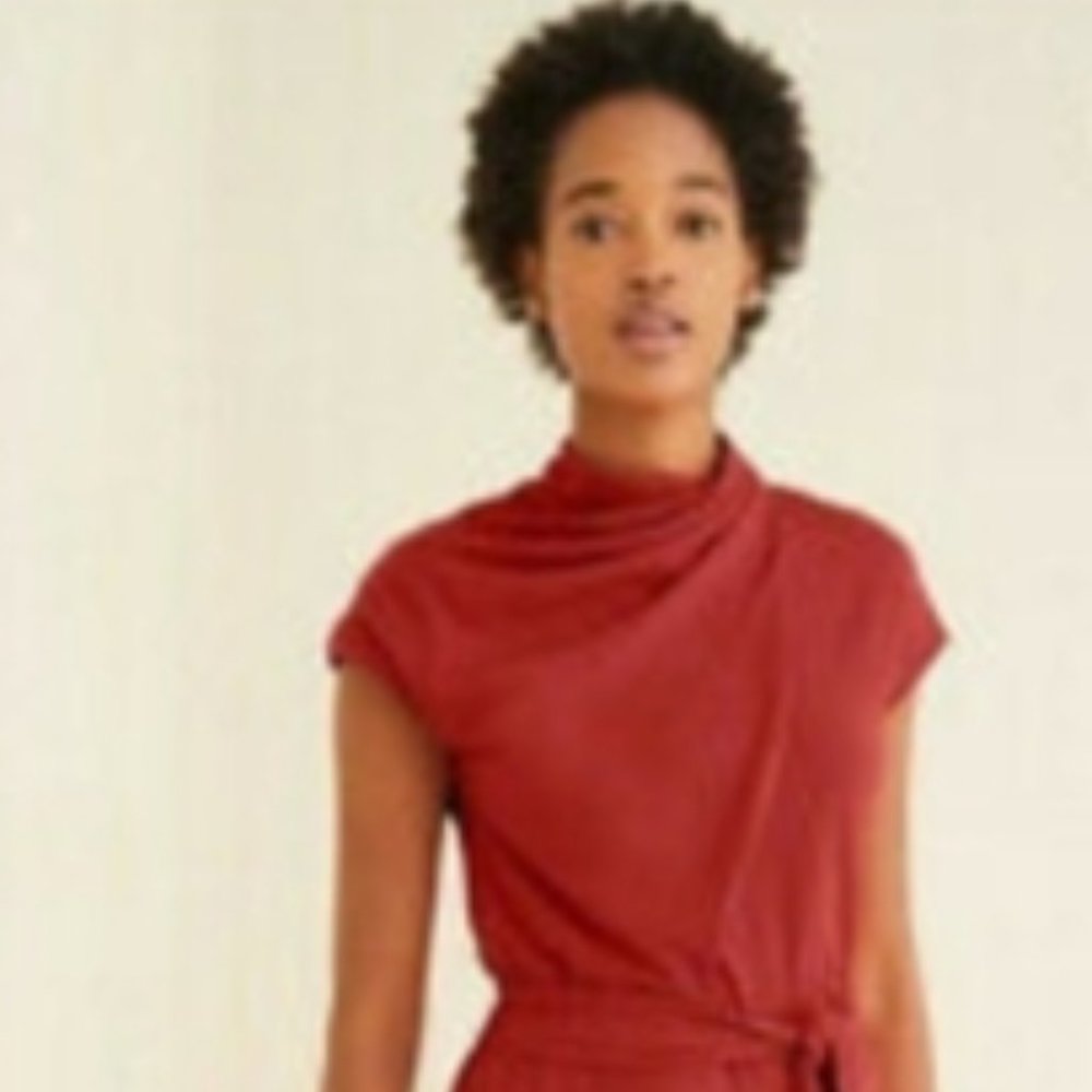NWT Amour Vert Amaryllis Mock Neck Dress